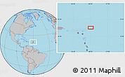 Gray Location Map of the area around 18° 21' 26" N, 60° 16' 29" W