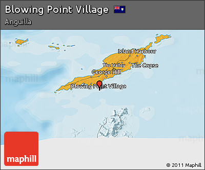 Political 3D Map of Blowing Point Village