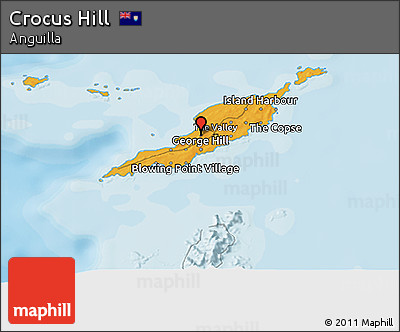 Political 3D Map of Crocus Hill