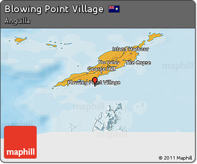 Political 3D Map of Blowing Point Village