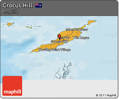 Political 3D Map of Crocus Hill