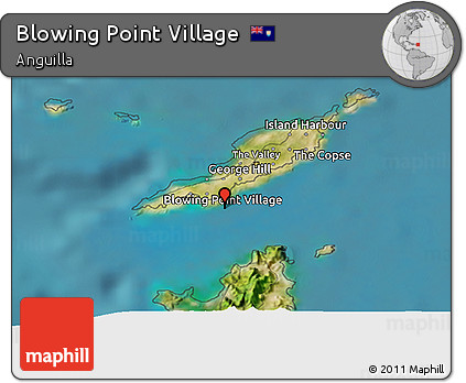 Satellite 3D Map of Blowing Point Village