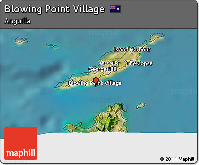 Satellite 3D Map of Blowing Point Village