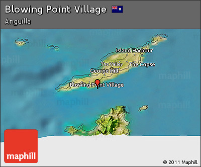 Satellite 3D Map of Blowing Point Village
