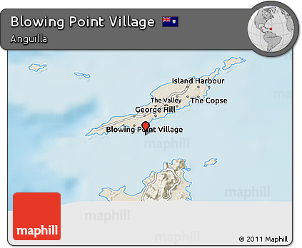 Shaded Relief 3D Map of Blowing Point Village
