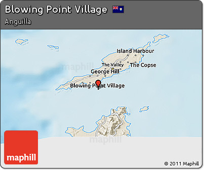 Shaded Relief 3D Map of Blowing Point Village