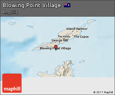 Shaded Relief 3D Map of Blowing Point Village