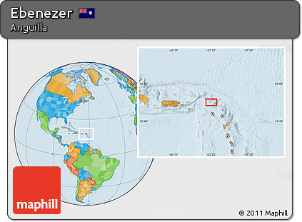 Political Location Map of Ebenezer