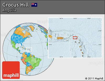 Political Location Map of Crocus Hill