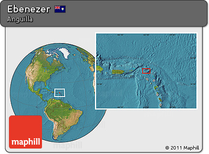 Satellite Location Map of Ebenezer