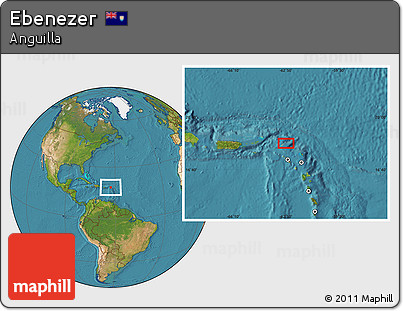 Satellite Location Map of Ebenezer