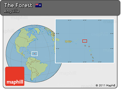 Savanna Style Location Map of the Forest