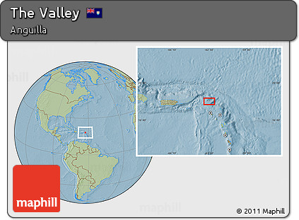 Savanna Style Location Map of the Valley, hill shading