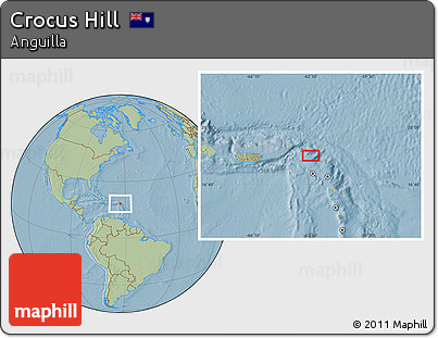 Savanna Style Location Map of Crocus Hill, hill shading