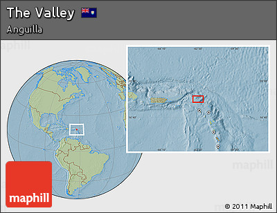 Savanna Style Location Map of the Valley, hill shading