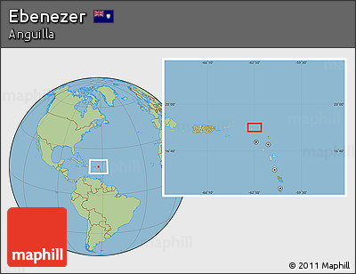 Savanna Style Location Map of Ebenezer