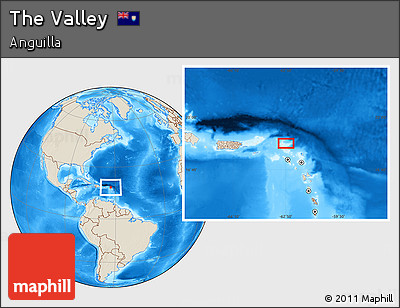 Shaded Relief Location Map of the Valley