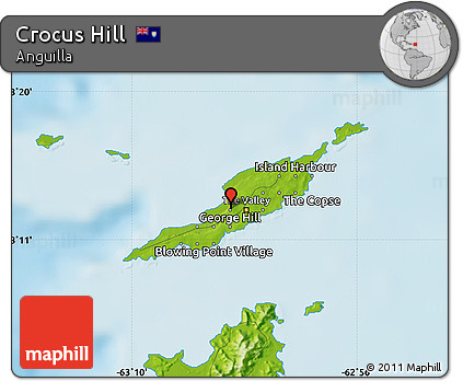 Physical Map of Crocus Hill
