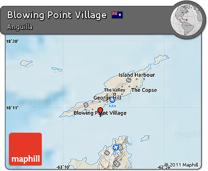 Shaded Relief Map of Blowing Point Village