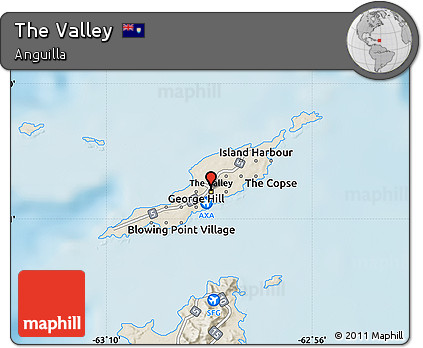 Shaded Relief Map of the Valley