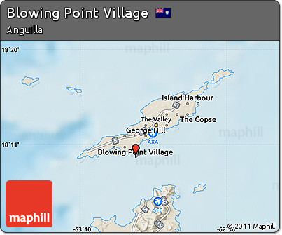 Shaded Relief Map of Blowing Point Village