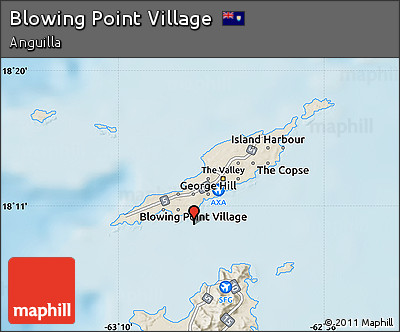 Shaded Relief Map of Blowing Point Village