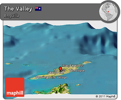 Satellite Panoramic Map of the Valley