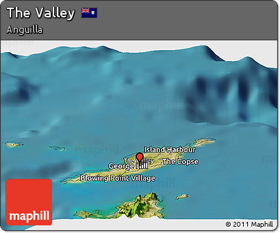 Satellite Panoramic Map of the Valley