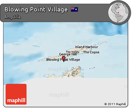 Shaded Relief Panoramic Map of Blowing Point Village