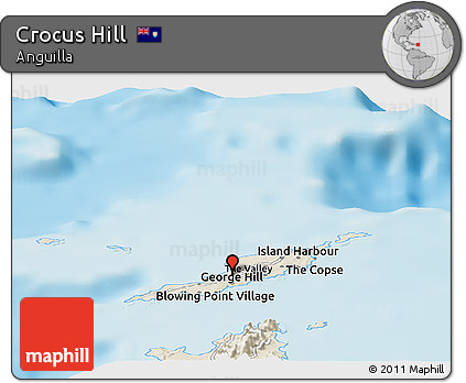 Shaded Relief Panoramic Map of Crocus Hill