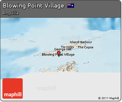 Shaded Relief Panoramic Map of Blowing Point Village