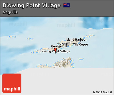 Shaded Relief Panoramic Map of Blowing Point Village