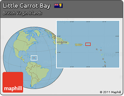 Savanna Style Location Map of Little Carrot Bay