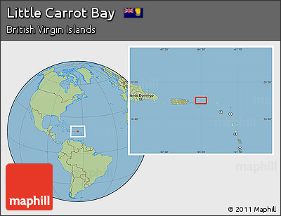 Savanna Style Location Map of Little Carrot Bay