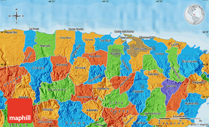 Political Map of Cerro Gordo