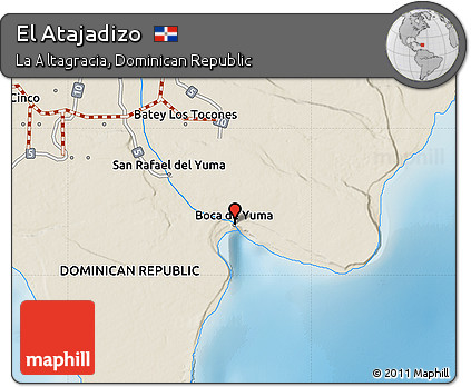 Shaded Relief Map of El Atajadizo