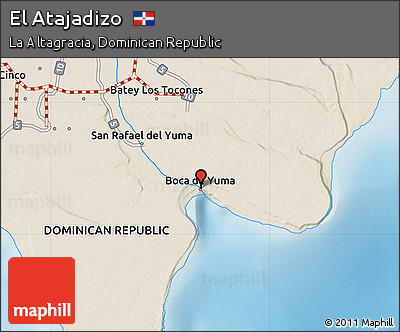 Shaded Relief Map of El Atajadizo