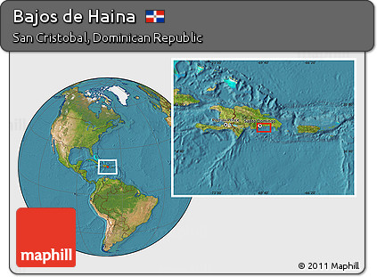 free satellite location map of bajos de haina