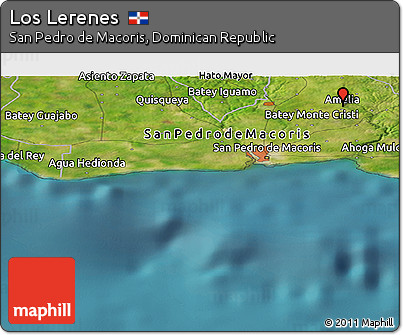 Satellite Panoramic Map of Los Lerenes