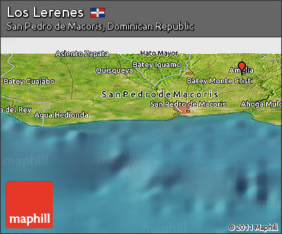 Satellite Panoramic Map of Los Lerenes