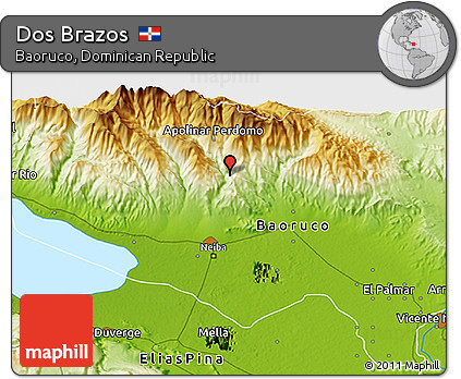 Physical 3D Map of Dos Brazos