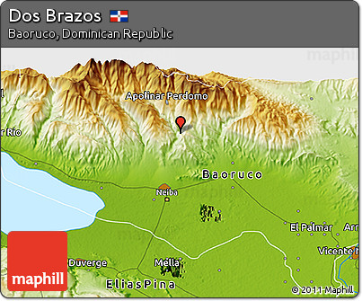 Physical 3D Map of Dos Brazos