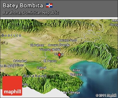 Satellite Panoramic Map of Batey Bombita