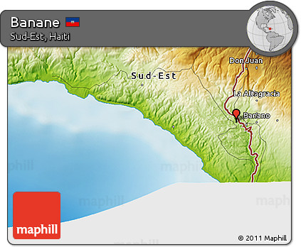Physical 3D Map of Banane
