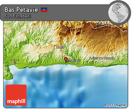 Physical 3D Map of Bas Petavie