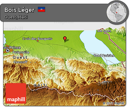 Physical 3D Map of Bois Léger