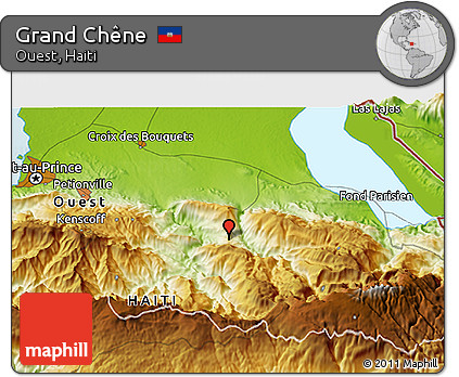 Physical 3D Map of Grand Chêne