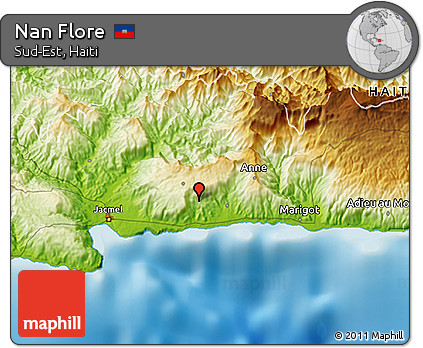 Physical 3D Map of Nan Flore
