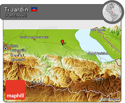 Physical 3D Map of Ti Jardin