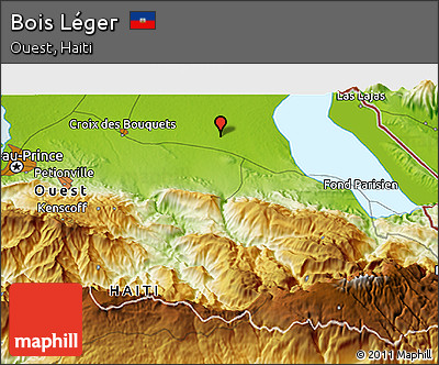 Physical 3D Map of Bois Léger